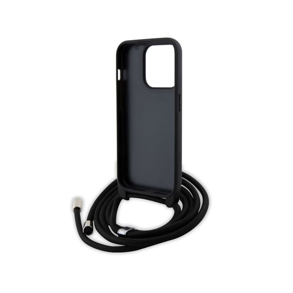 Karl Lagerfeld Crossbody Saffiano Metal Pin Karl & Choupette - iPhone 15 Pro cover (sort)