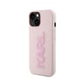 Miniatyrbillede 2 af 8: Karl Lagerfeld 3D Gummi Glitter Logo - iPhone 15 Plus Cover (Pink)
