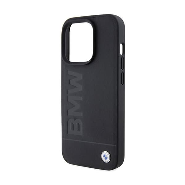 BMW nahkainen kuumaleimasin - iPhone 15 Pro -kotelo (musta)