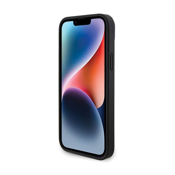 BMW nahkainen hiilensininen linja - iPhone 15 Plus -kotelo (musta)