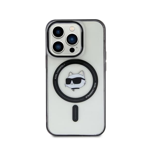Karl Lagerfeld IML Choupette Head MagSafe - iPhone 15 Pro -suojakuori (kirkas)