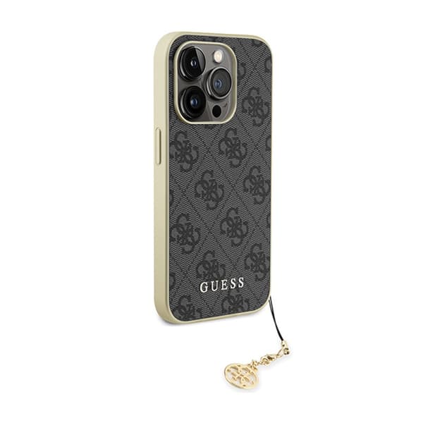 Guess 4G Charms Collection - iPhone 15 Pro -kotelo (harmaa)