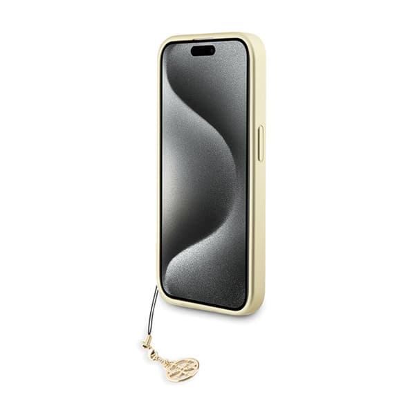 Guess 4G Charms Collection - iPhone 15 Pro -kotelo (harmaa)