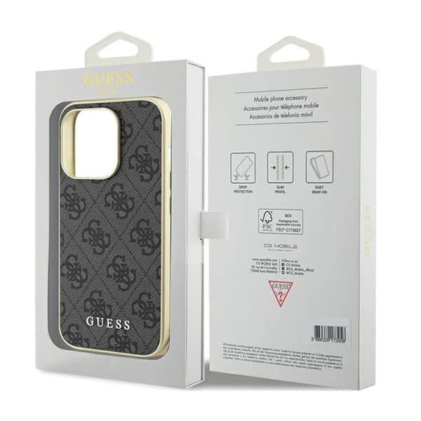 Guess 4G Charms Collection - iPhone 15 Pro -kotelo (harmaa)