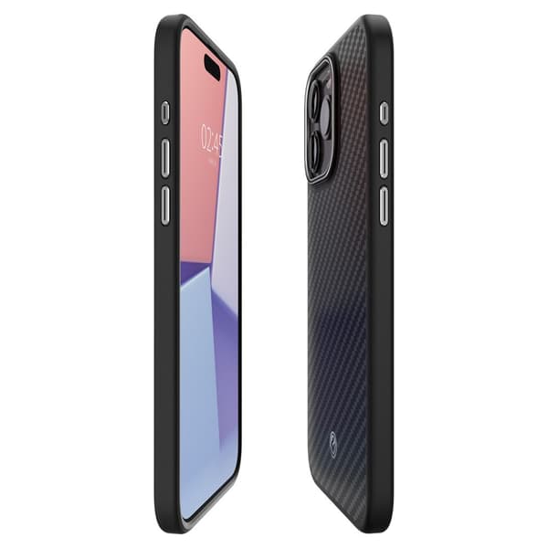 Spigen Enzo Aramid Mag MagSafe - iPhone 15 Pro cover (sort)