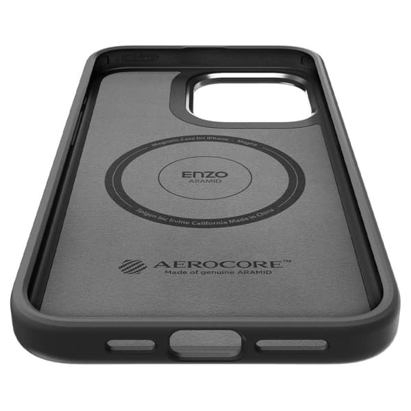 Spigen Enzo Aramid Mag MagSafe - iPhone 15 Pro cover (sort)