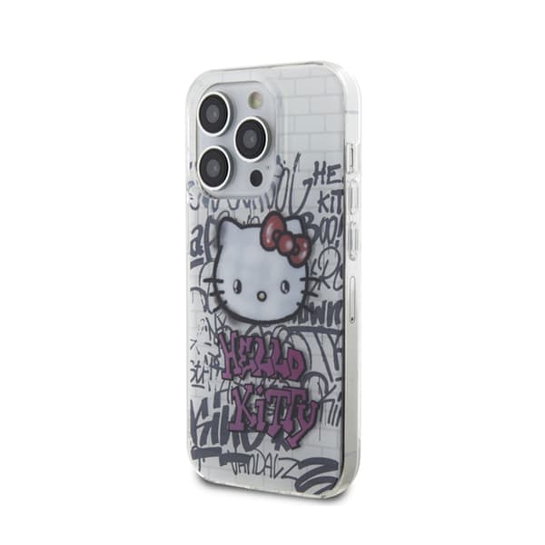 Hello Kitty IML Kitty On Bricks Graffiti - iPhone 14 Pro -kotelo (valkoinen)
