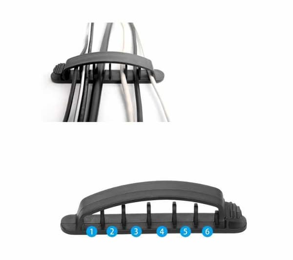 10-Pack - Kabelklämma - Självhäftande Set i Olika Storlekar!
