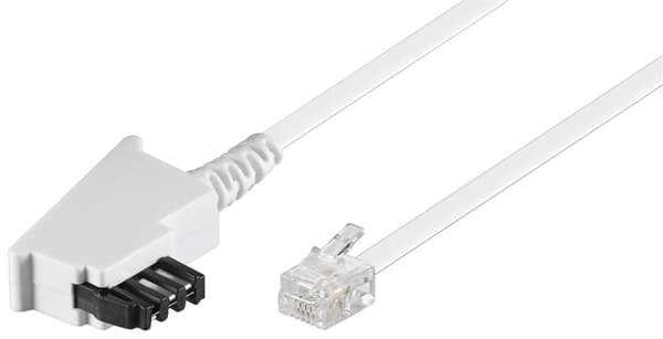 TAE-F-kabel (universal pinout), vit