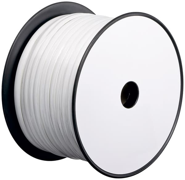 Platt telefonkabel 4-ledare, 100 m-rulle, AWG 28, CCA (kopparlaminerat aluminium)