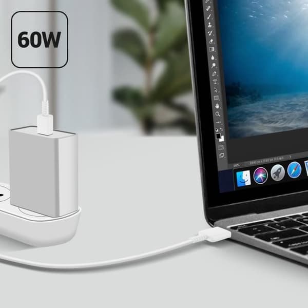 Kabel USB-C till USB-C 60W Laddning och synkronisering 1m Original Samsung White