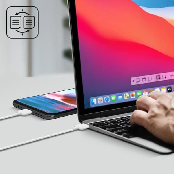 Kabel USB-C till USB-C 60W Laddning och synkronisering 1m Original Samsung White