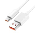Miniatyrbild 2 av 4: USB till USB-C-kabel Intensitet 6A Laddning och synkronisering 1m Xiaomi Vit