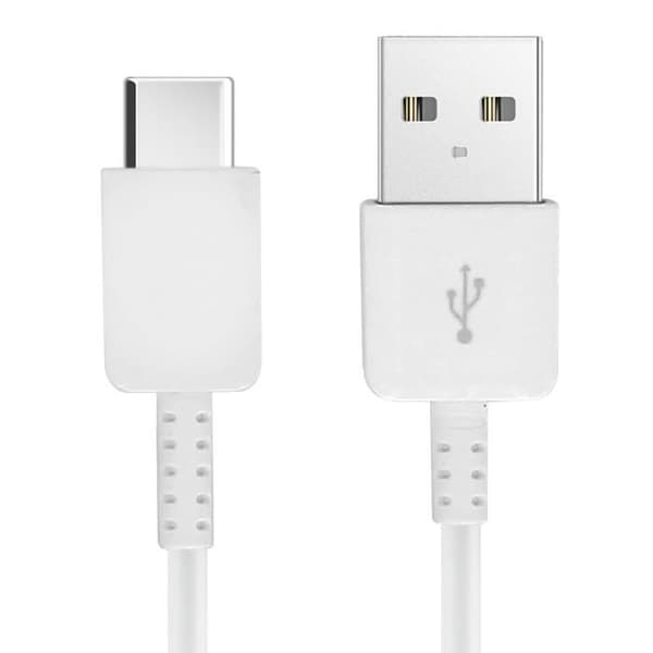 USB till USB typ C kabel Original Samsung EP-DW700CWE Vit laddning och synk