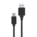 Miniatyrbild 3 av 4: USB Type C Kabel - Moxie - 1m - Flätad läder - Laddning/Synkronisering - Svart
