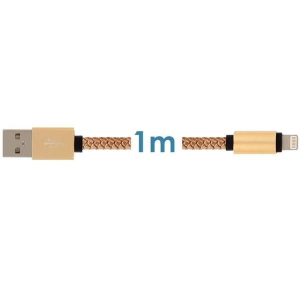 USB Type C Kabel - Moxie - 1m - Flätad läder - Laddning/Synkronisering - Svart