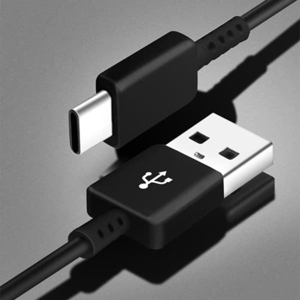 Kablar USB-C till USB A-kabel 1,5 m Laddnings-/synkroniseringspaket x2 Original Samsung Black