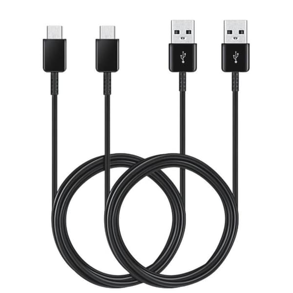 Kablar USB-C till USB A-kabel 1,5 m Laddnings-/synkroniseringspaket x2 Original Samsung Black