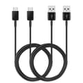 Miniatyrbild 2 av 4: Kablar USB-C till USB A-kabel 1,5 m Laddnings-/synkroniseringspaket x2 Original Samsung Black