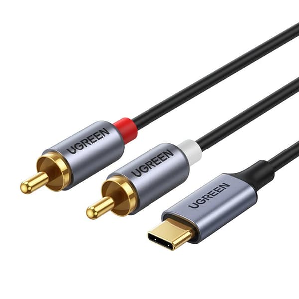Ugreen ljudkabel USB Typ C (hane) - 2RCA (hane) 1,5 m grå (20193 CM451)