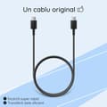 Miniatyrbillede 5 af 6: USB -typ C -kabel - USB -typ C - Snabb belastning 25W - Samsung - 1 m - Svart