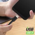Miniatyrbild 3 av 4: Kabel USB-C till USB-C 18W Strömförsörjning Nylonflätad 1m Belkin svart