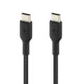Miniatyrbild 1 av 4: Kabel USB-C till USB-C 18W Strömförsörjning Nylonflätad 1m Belkin svart