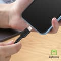 Miniatyrbild 3 av 4: Kabel USB-C till Lightning 18W Strömförsörjning Nylonflätad 1m Belkin svart