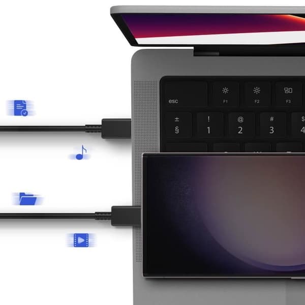 Officiell Samsung EP-DN980 USB C till USB C-kabel 5A Laddning och överföring Svart 1m