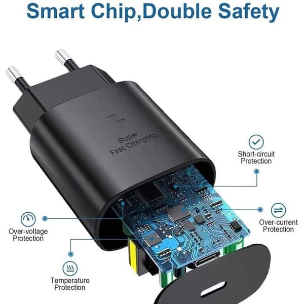 Samsung snabbladdare 25W, USB typ C portkabel Samsung ultrasnabbladdare Laddare Kompatibel med Samsung Galaxy S22-S2[152]