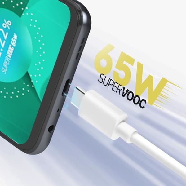 USB till USB-C laddningskabel - OPPO - DL136 - 65W - SuperVOOC - 1m