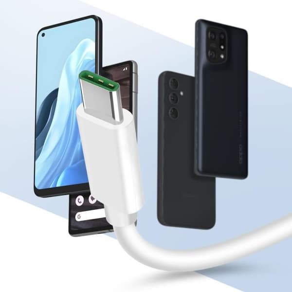 USB till USB-C laddningskabel - OPPO - DL129 - 65W - SuperVOOC - 1m