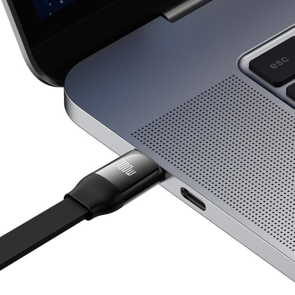 Baseus Bright Mirror 2, 3-i-1 laddkabel, Infällbar, USB-C, Lightning, Micro-USB