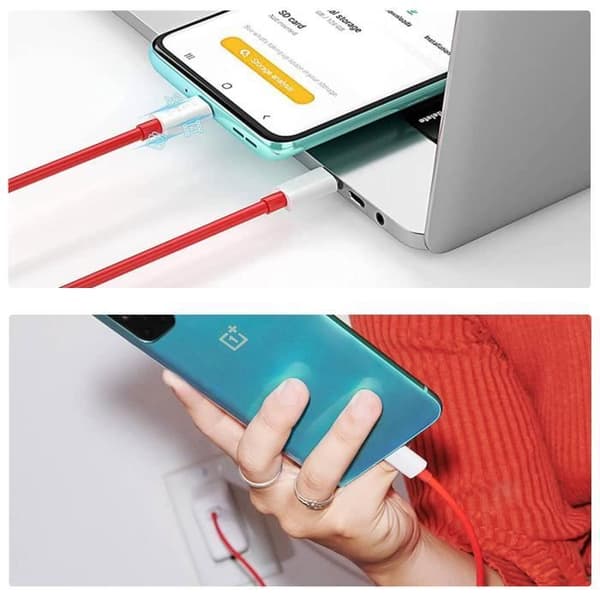 USB-C kabel - ONEPLUS - Original - 6,5A - 1m - Röd