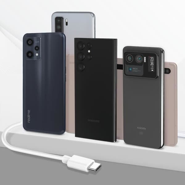 Kabel USB 2A till USB-C Laddning och synkronisering 1m Original Realme White