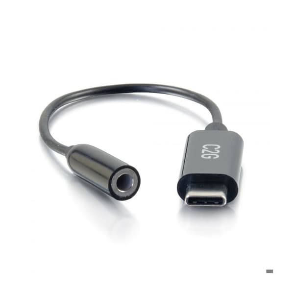 C2G 54426 SVART MOBILTELEFONKABEL 0,09 M USB-C 3,5 MM