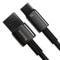 Miniatyrbilde 3 av 7: CABLU alimentare si date Baseus, Fast Charging Data Cable pt. smartphone, USB la USB Type-C (T), 100W, 480Mbps, aliaj zinc, braided(nylon),1m, negru,