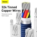 Miniatyrbilde 4 av 11: Baseus Type-C - Type-C Crystal Shine series fast charging data cable 100W 2m Blue (CAJY000703)