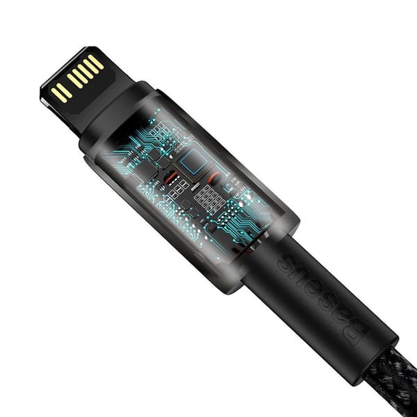 CABLU alimentare si date Baseus Tungsten Gold,Fast Charging Data Cable pt. smartphone,USB la Lightning 20W, braided,2m rezistent zgarieturi,negru "CAT