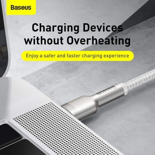 Baseus Type-C - Type-C cable Cafule Series Metal Fast charge/data 100W (20V/5A) 2m White (CATJK-D02)
