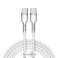 Miniatyrbilde 10 av 11: Baseus Type-C - Type-C cable Cafule Series Metal Fast charge/data 100W (20V/5A) 2m White (CATJK-D02)