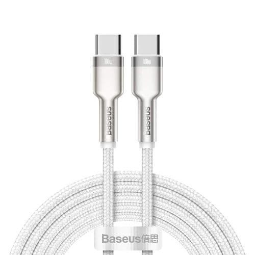 Baseus Type-C - Type-C cable Cafule Series Metal Fast charge/data 100W (20V/5A) 2m White (CATJK-D02)