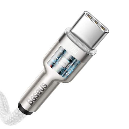Baseus Type-C - Type-C cable Cafule Series Metal Fast charge/data 100W (20V/5A) 2m White (CATJK-D02)