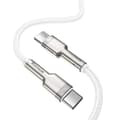 Miniatyrbilde 1 av 11: Baseus Type-C - Type-C cable Cafule Series Metal Fast charge/data 100W (20V/5A) 2m White (CATJK-D02)