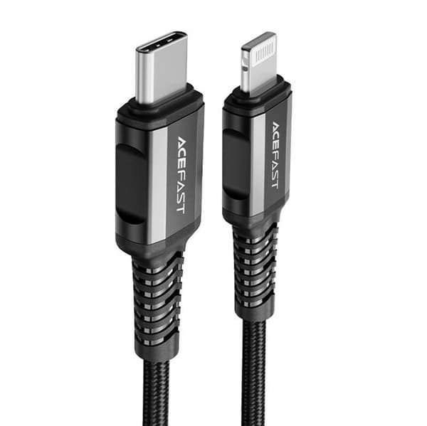 Cable USB-C to Lightning Acefast C1-01, 1.2m (black)