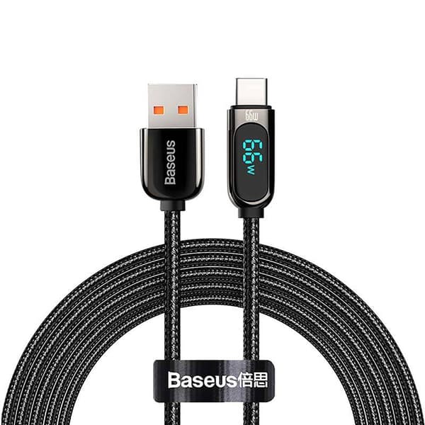CABLU alimentare si date Baseus, Dynamic Fast Charging Data Cable pt. smartphone, USB (T) la USB Type-C (T), 66W, braided, 2m, negru, "CASX020101" (in