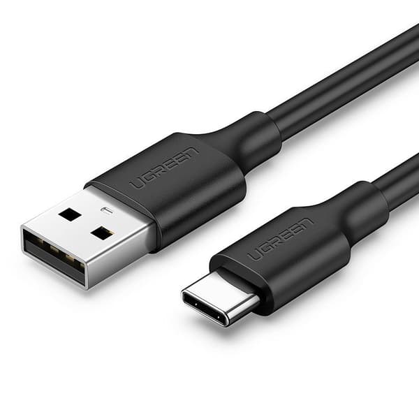 CABLU alimentare si date Ugreen, "US287", Fast Charging Data Cable pt. smartphone, USB 2.0 la USB Type-C 5V/2A, 0.5m, negru "60115" (timbru verde 0.08