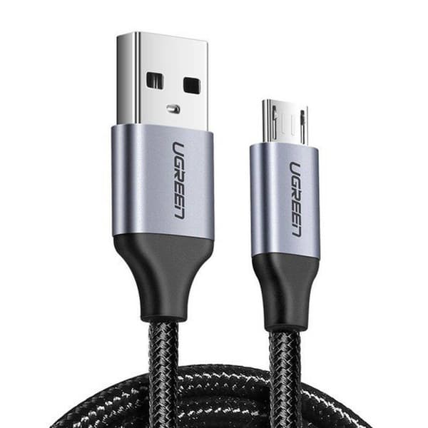 CABLU alimentare si date Ugreen, "US290", Fast Charging Data Cable pt. smartphone, USB la Micro-USB, braided, 1.5m, negru "60147" (timbru verde 0.08 l