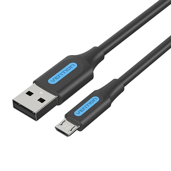 Cablu alimentare si date Vention, USB 2.0 (T) la micro USB (T), 1m rata transfer 480 Mbps, invelis PVC, negru, "COLBF" (timbru verde 0.18 lei) - 69227