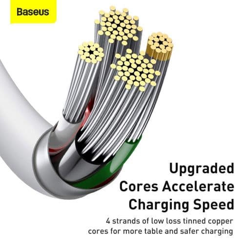 Baseus Lightning Superior Series cable, Fast Charging, Data 2.4A, 2m White (CALYS-C02)